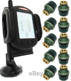 10 Wheel RV Truck TPMS Tire Pressure Monitoring System Lifetime Warranty