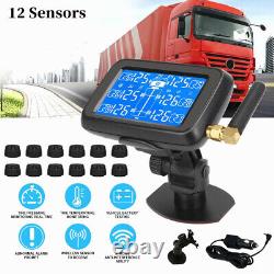 12 Sensors TPMS Tire Pressure Monitoring System for RV/Motor home/Caravan/Trucks