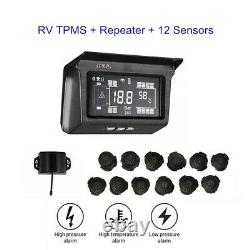 188Psi Solar TPMS Tire Pressure Monitor System Repeater 18 Sensor for Bus Truck