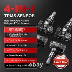 2025 Autel MX-Sensor 315 & 433MHz 2 in 1 Tire Pressure Monitoring Sensor 4pack
