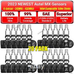 20PCS Autel TPMS Sensors 2in1 315MHz & 433MHz Tire Pressure Monitoring MX-Sensor