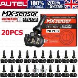 20Pack Autel TPMS MX-Sensor 315Mhz & 433MHz Sensor Programmable Universal Rubber