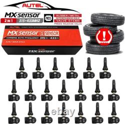20Pack Autel TPMS MX-Sensor 315Mhz & 433MHz Sensor Programmable Universal Rubber