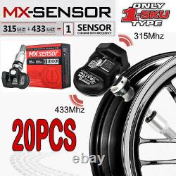 20 Autel TPMS Sensor MX-Sensor 315MHz 433MHz Programmable Universal Metal Valve