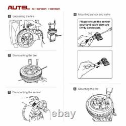 4Autel Programmable TPMS Sensors OEM Replacement Metal for Valve FORD Universal