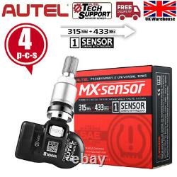 4Autel TPMS MX-sensor 433Mhz 315Mhz Tyre Pressure Monitoring Sensor Metal Valve