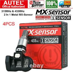 4PCS Autel MX-Sensor 315MHz & 433MHz 2in1 Car Tire Pressure TPMS Monitor Sensor