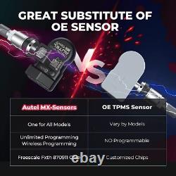4PCS Autel MX-Sensor 315&433MHz Metal TPMS Universal Tire Pressure Sensor