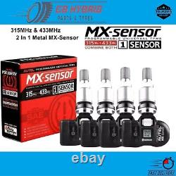 4PCS Autel MX-Sensor 433mhz&315MHZ 2 In 1 Programmable TPMS Sensor Tire Pressure