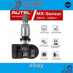 4PCS Autel MX-Sensor 433mhz&315MHZ 2 In 1 Programmable TPMS Sensor Tire Pressure