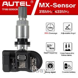 4PCS Autel MX-Sensor 433mhz&315MHZ 2 In 1 Programmable TPMS Sensor Tire Pressure