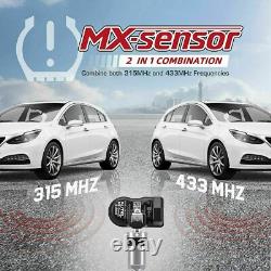 4PCS Autel MX-Sensor 433mhz/315MHZ 2 In 1 Programmable TPMS Sensor Tire Pressure