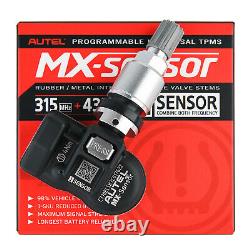 4PCS Autel MX-Sensor 433mhz/315MHZ 2 In 1 Programmable TPMS Sensor Tire Pressure