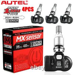 4PCS Autel MX-sensor 315MHz&433MHz Tpms 2 in 1 Tire Pressure Sensors Programming