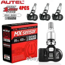 4PCS Autel TPMS 2in1 MX-Sensor 315& 433MHz Programmable Car Tire Pressure Sensor
