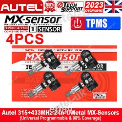 4PCS Autel TPMS MX-Sensor 2in1 315MHz & 433MHz Tire Pressure Sensor Programmable