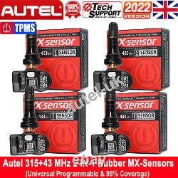 4PCS Autel TPMS MX-Sensor 315MHz + 433MHz 2in1 Programmable Tire Pressure Sensor