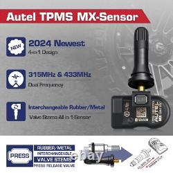 4PCS Autel TPMS MX-Sensor 315MHz & 433MHz 2in1 Tire Pressure Programmable Sensor