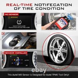 4PCS Autel TPMS MX-Sensor 315MHz & 433MHz 2in1 Tire Pressure Programmable Sensor