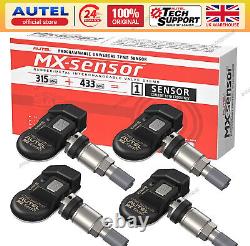 4PCS Autel TPMS MX-Sensor 315MHz & 433MHz Programmable Sensors Universal Sensor