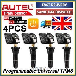 4PCS Autel TPMS MX-Sensor 315 433MHz 2in1 Programmable Car Tire Pressure Sensor