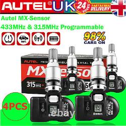 4PCS Autel TPMS MX-Sensor 315 433MHz 2in1 Programmable Car Tire Pressure Sensor