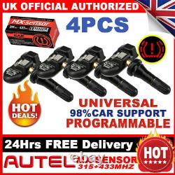 4PCS Autel TPMS MX-Sensors 2 IN 1 315 433mhz Programmable Tire Pressure Monitor