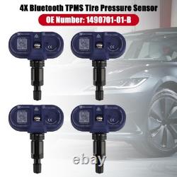 4Pcs Bluetooth TPMS Tire Pressure Sensor For Tesla Model 3 / S / X / Y 2021-2024