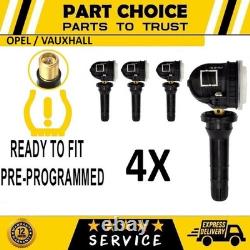 4X PRE-CODED TPMS Tyre Pressure Sensor For VAUXHALL / OPEL INSIGNIA 2017 2022