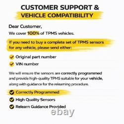 4X PRE-PROGRAMMED TPMS For TOYOTA Corolla (E140/E170/E210) 2007-2025