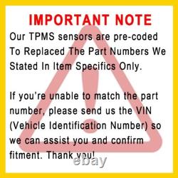 4X PRE-PROGRAMMED-TPMS Tyre Pressure Sensor For FORD Mustang (Mk5) 2010-2014