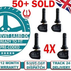 4X Pre-Coded TPMS For FORD Focus Fiesta C-Max Kuga Tourneo Mondeo EV6T-1A180DC