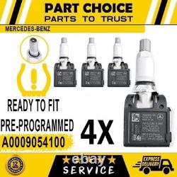 4X Pre-Coded TPMS Tyre Pressure Sensor For Mercedes-Benz AMG GT (C190) 2014-2023