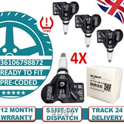 4X Pre-Programmed TPMS For BMW 5 6 Series X1 X3 X4 MINI R59 R60 36106798872