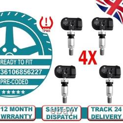 4X Pre-Programmed TPMS For BMW 5 Series (F10) 2010 2017