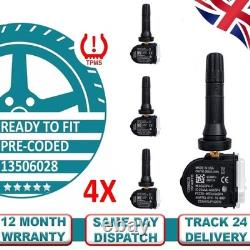 4X Pre-Programmed TPMS Tyre Pressure Sensor For Vauxhall Adam mk1 2012-2021