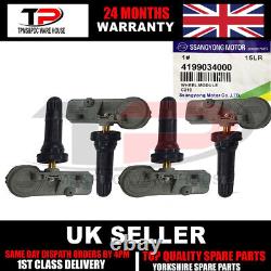 4X TPMS Tyre Pressure Monitor System Sensor Fits Ssangyong Korando Rexton Rodius