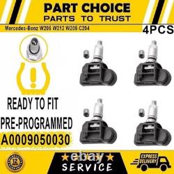 4X TPMS Tyre Pressure Sensor Fits Mercedes-Benz W205 W212 W205 C204 A0009050030