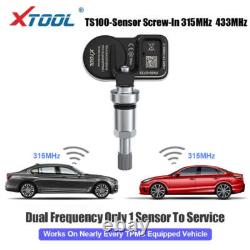 4X XTOOL TS100 TPMS Sensors 315/433MHz Tire Pressure Monitoring Sensor for TP150