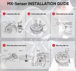 4 Autel TPMS MX-Sensor 2in1 315&433MHz Tire Pressure Sensor Programmable Rubber