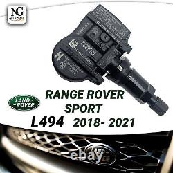 4×GENUINE RANGE ROVER SPORT TPMS tyre pressure valve sensors 2018 2021 in Black