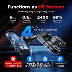 4 Pack Autel TPMS MX-Sensor 315Mhz & 433MHz Sensor Programmable Universal Rubber