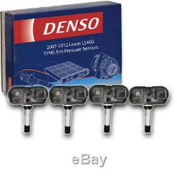 4 pc Denso TPMS Tire Pressure Sensors for Lexus LS460 2007-2012 Monitoring vl