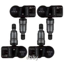 4 pre-programmed TPMS Sensors anthrazit for Nissan Juke tyre valve air pressure