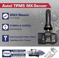 4pcs Autel TPMS MX-Sensor 2in1 315MHz & 433MHz Tire Pressure Sensor Programmable