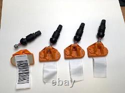 4xNew Genuine Audi A3 8V Tyre Pressure Sensor TPMS Sensor Black Valves 2013-2020