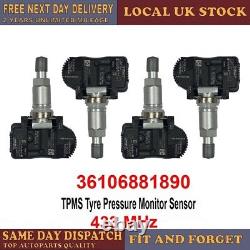 4xTyre Pressure Sensors TPMS For BMW 1 2 3 4 X5 X6 F20 F21 F30 F31 36106881890