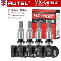 4x Autel MX-Sensor 2 in 1 Universal Pro. Gram. Mable TPMS Tire Pressure Monitoring