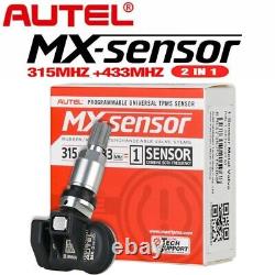 4x Autel MX-Sensor 315MHz+433MHz 2 In 1 Progarmmable TPMS Sensor Tire Pressure