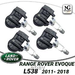 4x GENUINE RANGE ROVER EVOQUE L538 TPMS tyre pressure valve sensor 2011-2018